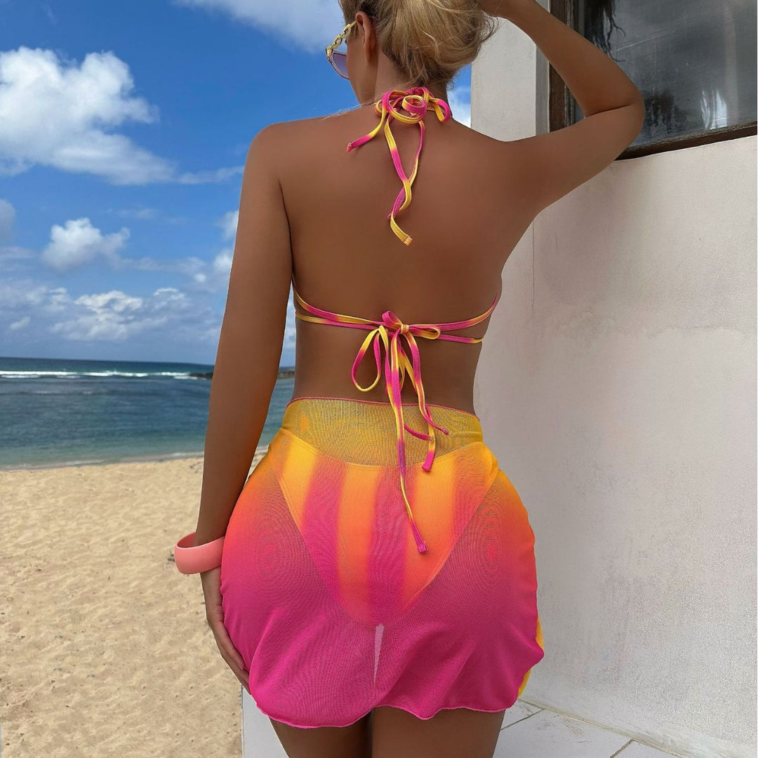 Dame bikini-sæt med forførende cut-out og glitrende hjerte-detail Stilla