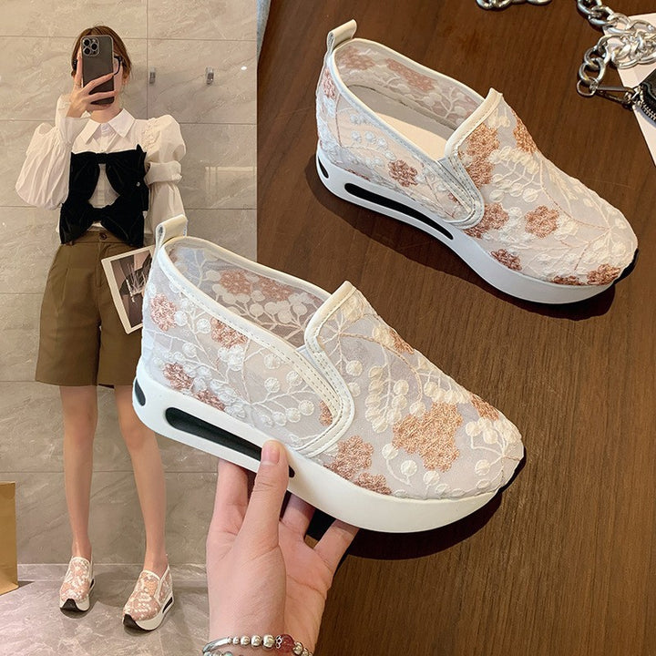 Dame Mode Slip-On Sneakers med blomsterdesign Stilla