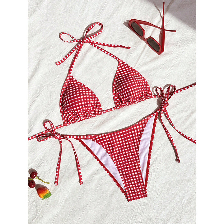Dame Triangel-Bikini med dyreprint Skovae