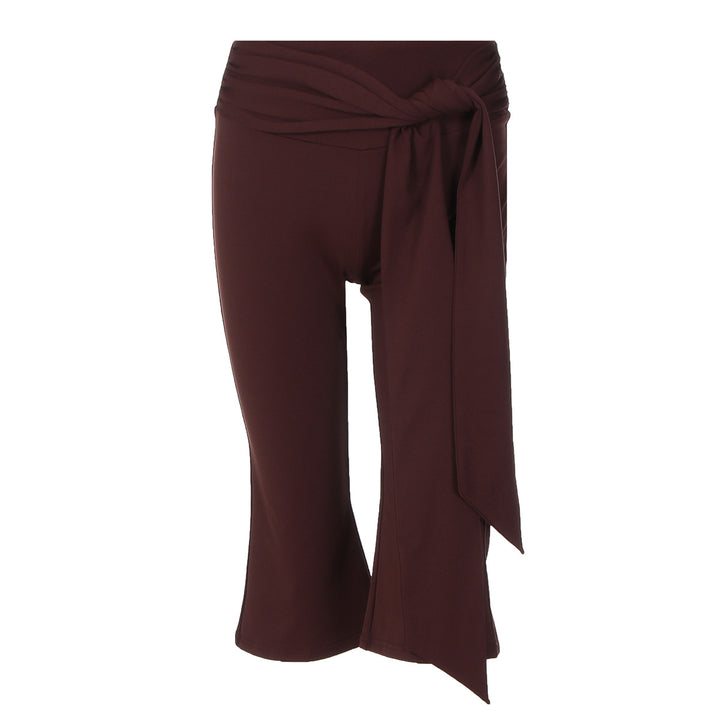 Dame Sporty Capri-Bukser med elegant bånd Skovae