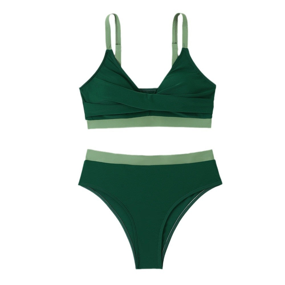 Dame Højtaljet Twist-Detail Bikini Sæt Stilla