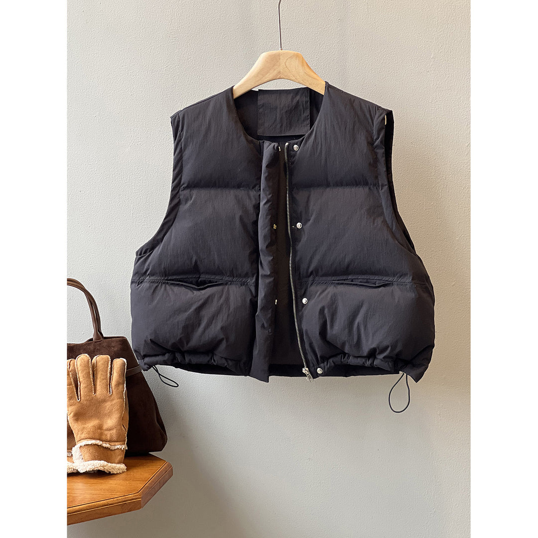 Dame quiltet vest med praktiske lommer og sporty design Stilla
