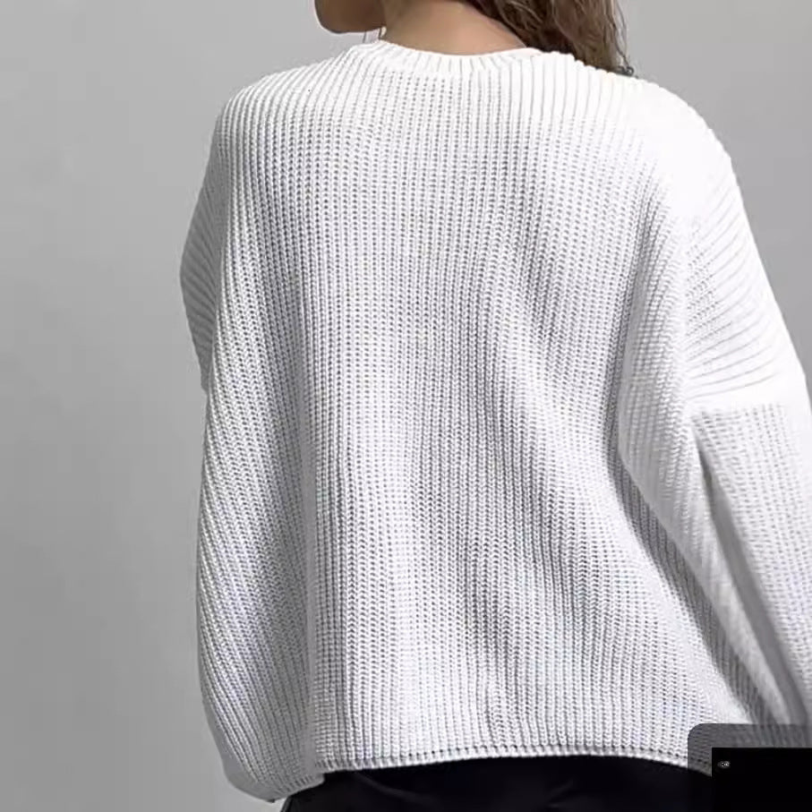 Dame Grovstrik Pullover Stilla