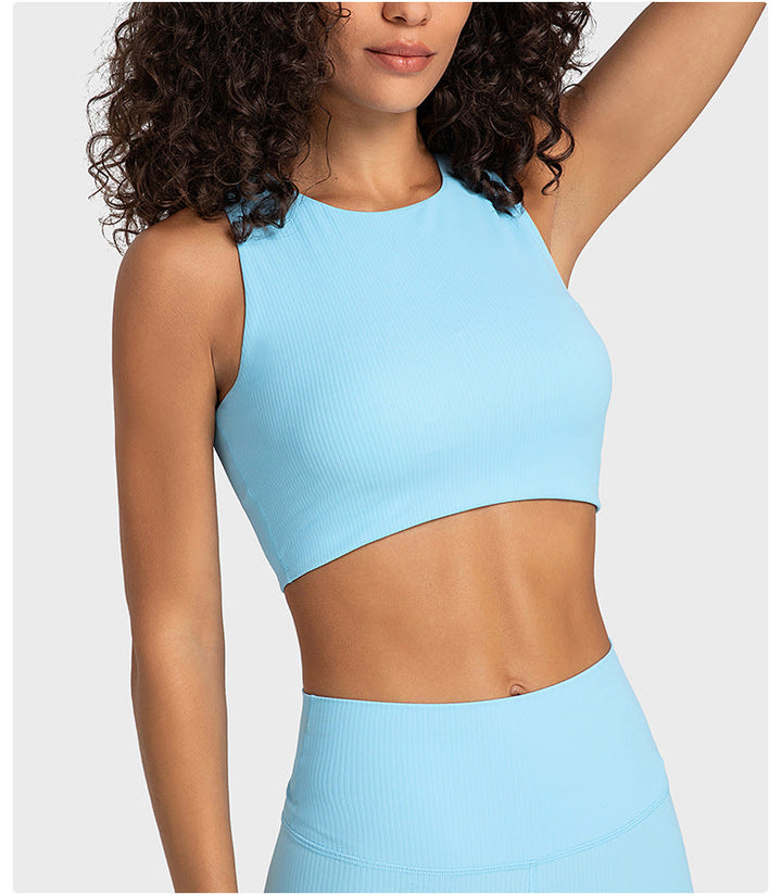 Stilla | Rib Turtleneck Sports Bra Høj Styrke, Stødabsorberende, Øvre Støtte