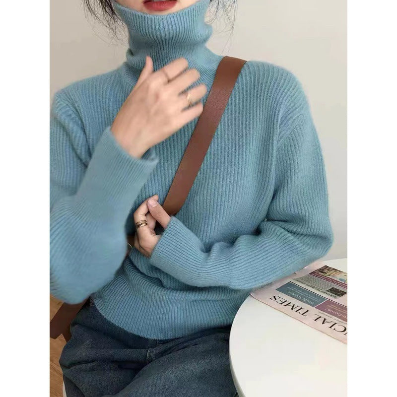 Femme Høj-Hals Lagdelt Strikpullover Stilla