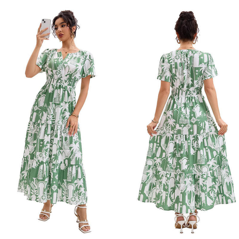 Kvinder Tüll Boho Maxi Kjole Stilla