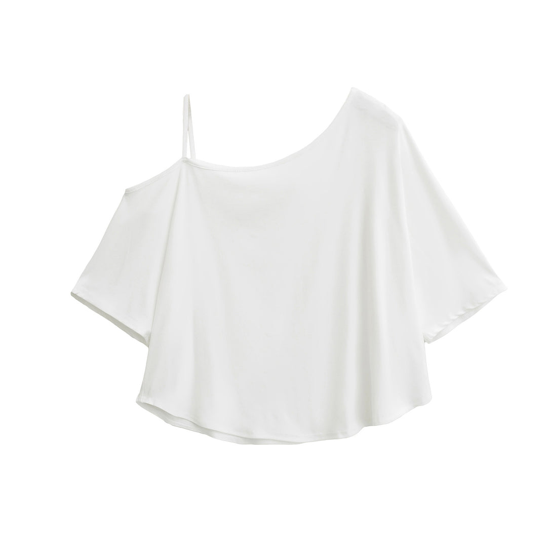Damer afslappet off-shoulder top med asymmetrisk design og brede ærmer Stilla
