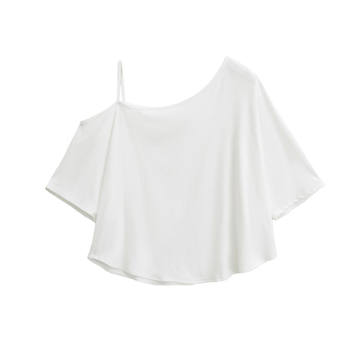 Damer afslappet off-shoulder top med asymmetrisk design og brede ærmer Stilla