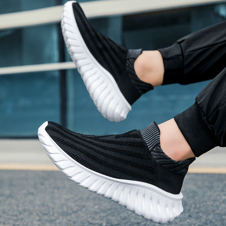 Unisex nan sømløs strik-sneaker med elastisk sokkrave og profileret dæmpningssålprofil Skovae