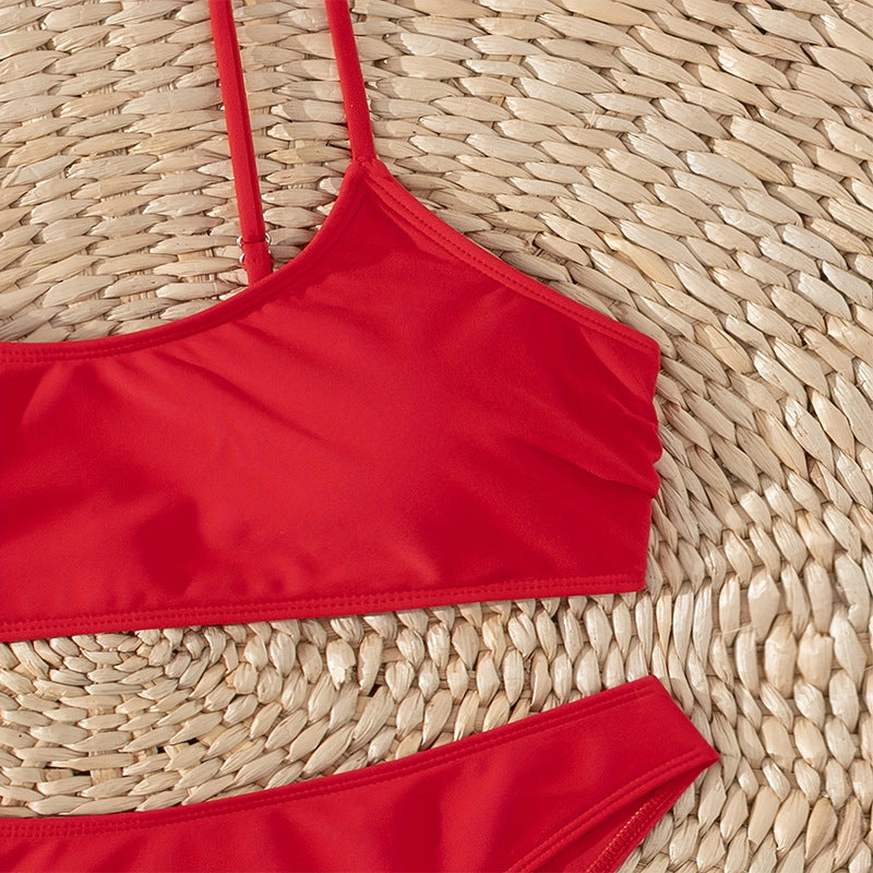 Dame Bikini-sæt med højskåret underdel og minimalistiske stropper Stilla