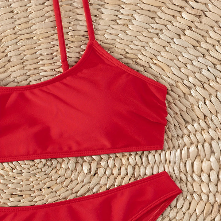 Dame Bikini-sæt med højskåret underdel og minimalistiske stropper Stilla