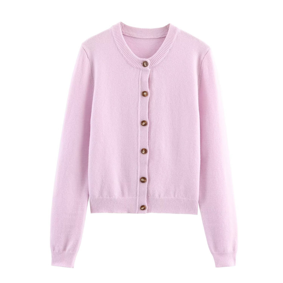 Damer elegant strikjakke med knapper Stilla