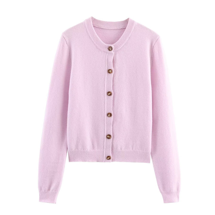 Damer elegant strikjakke med knapper Stilla