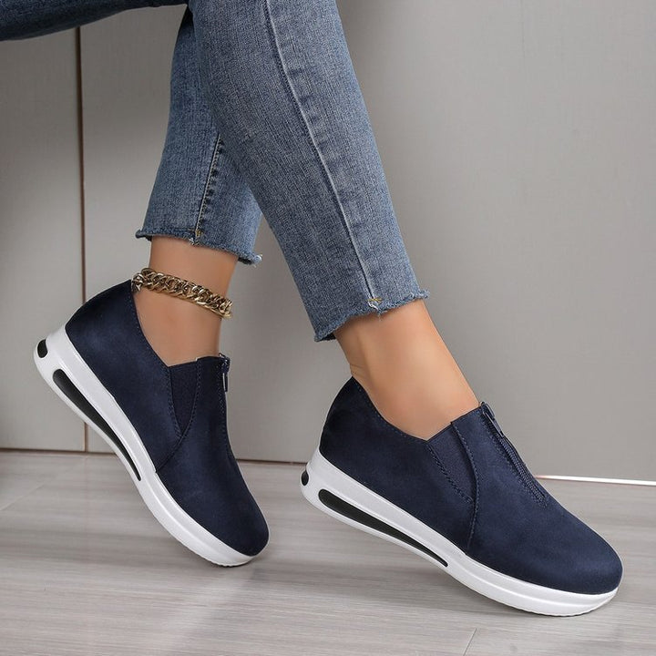 Dame Slip-On Sneakers med elegant lynlås Stilla