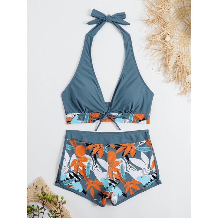 Dame Højskåret Bikini med blomsterprint detaljer og legende rygbeskyttelse Stilla