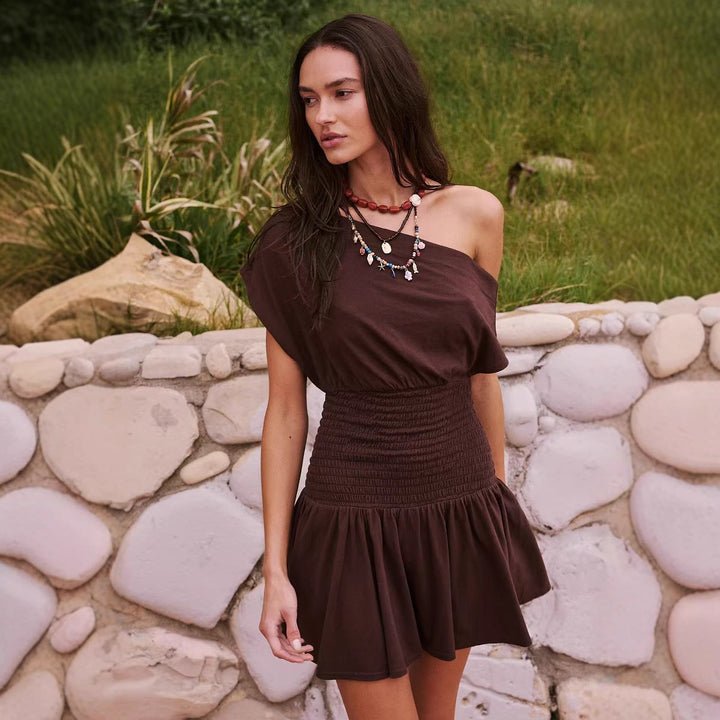 Damer sommerkjole i afslappet off-shoulder design Stilla