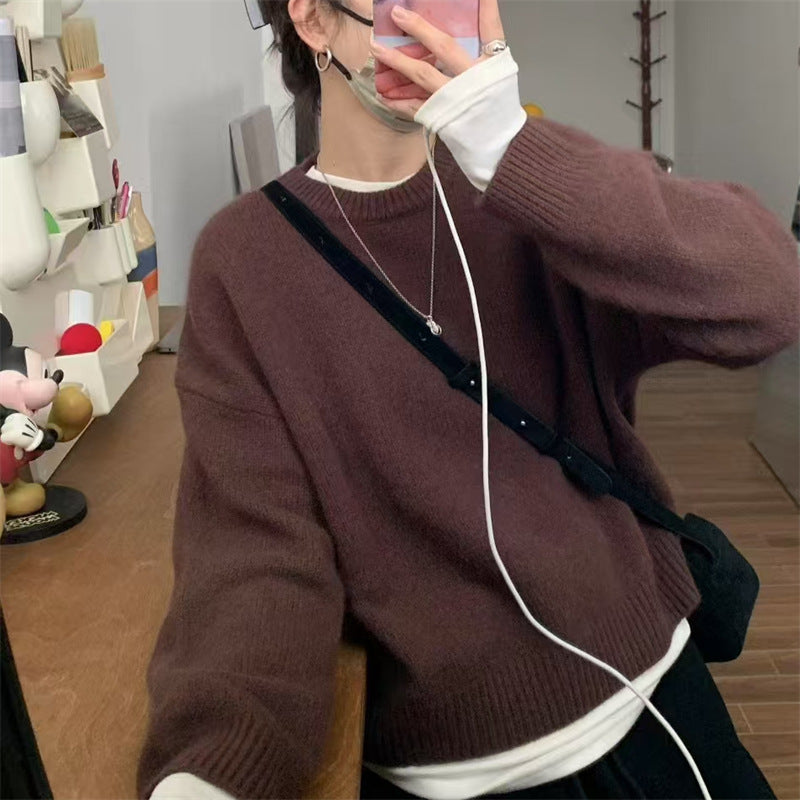 Kvinders afslappet chunky striktrøje med oversized skæring og bløde ærmer Stilla