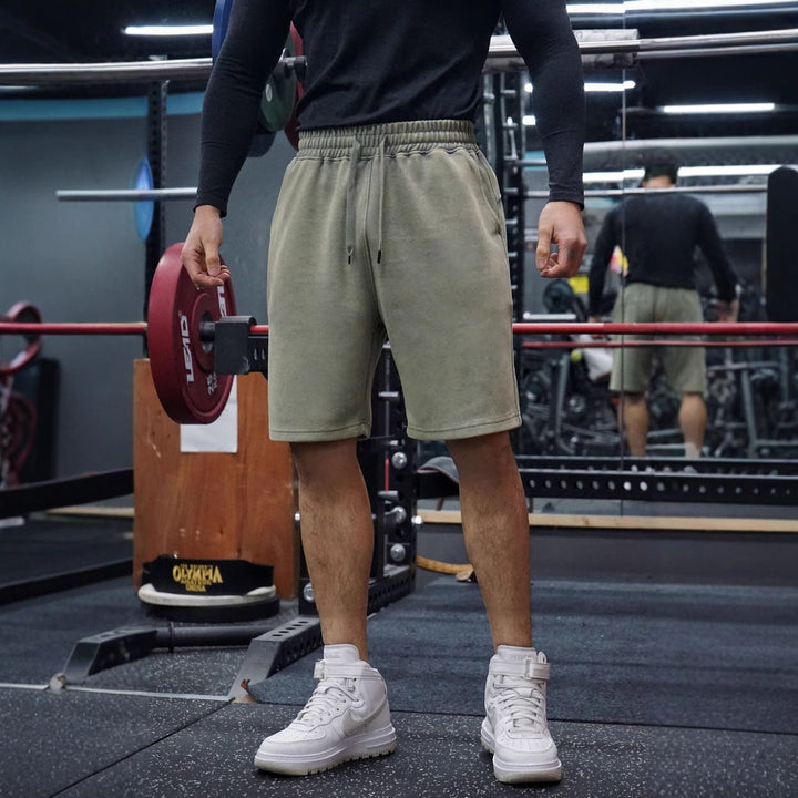 Herrer Sporty Sweatshorts med komfortabel linning og funktionelt design Stilla