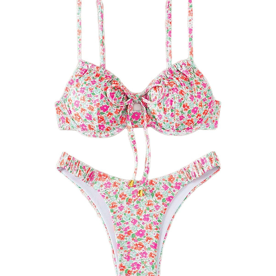 Dame blomster mønster bikini sæt Skovae