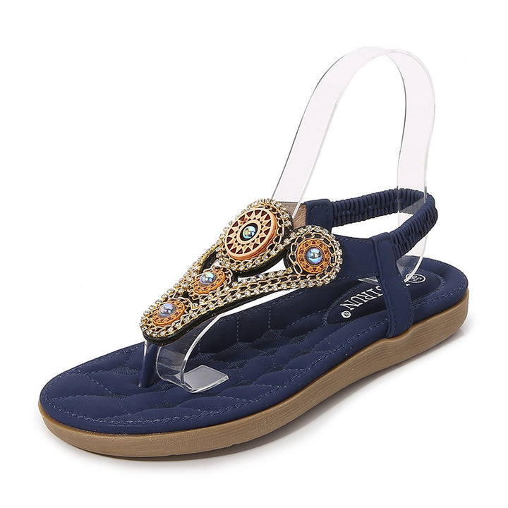 Dame Elegante Sandaler med farverige Smykke Detaljer Stilla