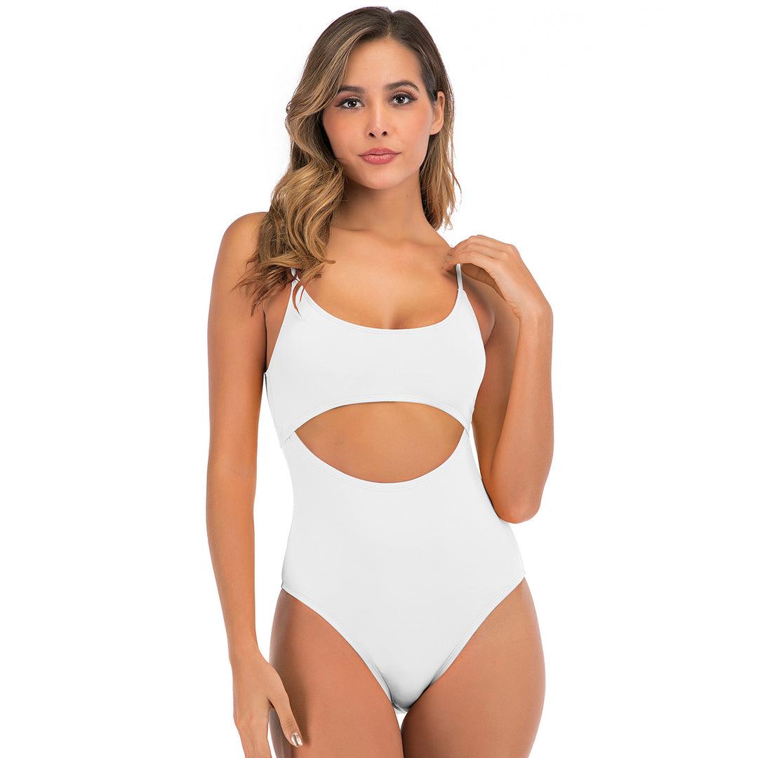 Dame Én-delt Badedragt med åben Cut-Out-design og justerbare Spaghetti-stropper Stilla