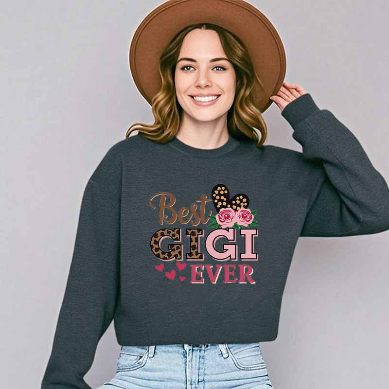 Dame sweatshirt med kreativ Gigi motiv Stilla