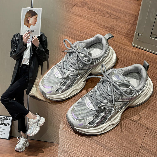 Dame Sporty Sneakers med åndbart mesh-overflade og innovativ støddæmpningsteknologi Stilla