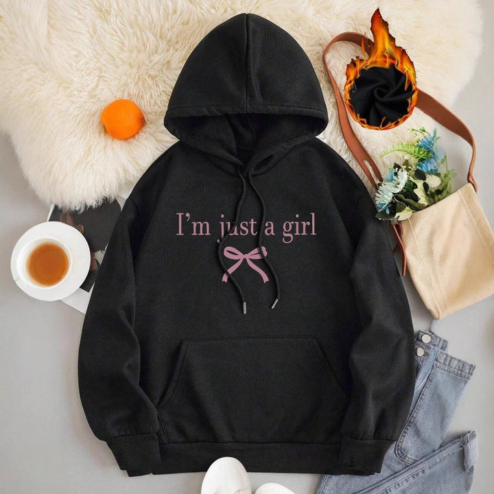 Kvinders hoodie med moderne print og klassisk snit Stilla