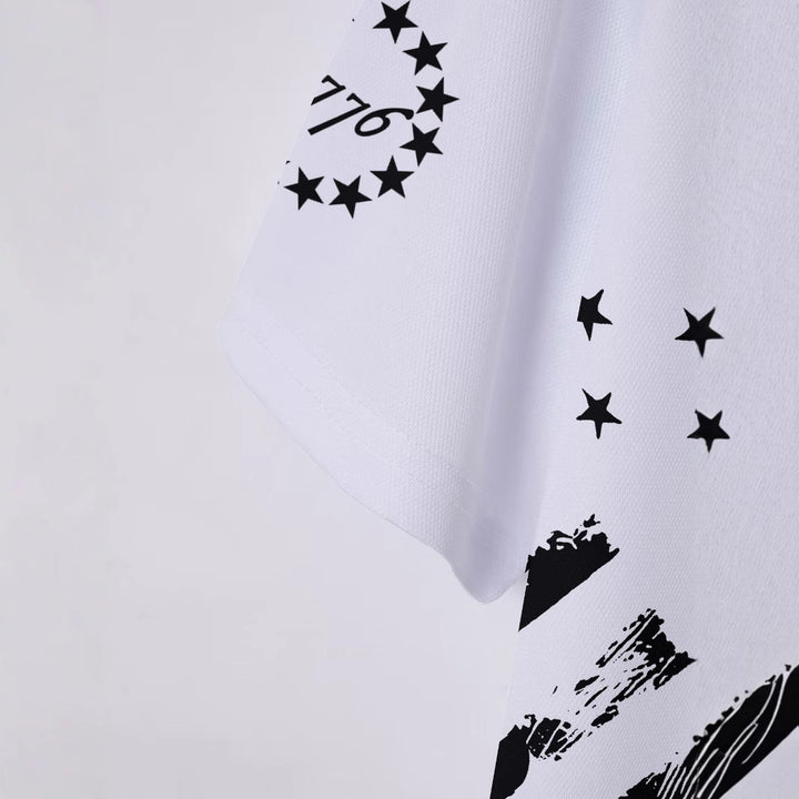 Herrer poloshirt med USA-motiv og moderne grafikdesign Stilla