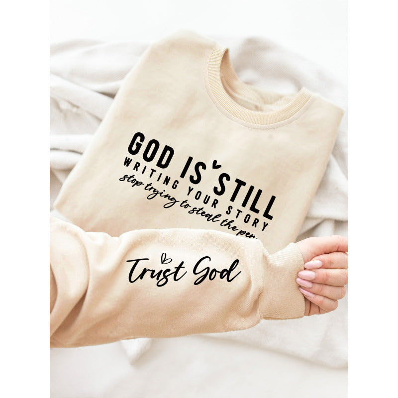 Kvinders sweater med inspirerende print og afslappet snit Stilla