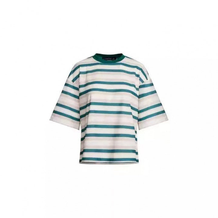 Dame Størrelser Stribet T-Shirt Stilla