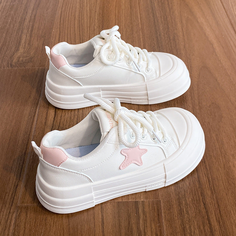 Dame Mode Plateau-Sneakers med stjerne-detalje og skridsikker sål Stilla