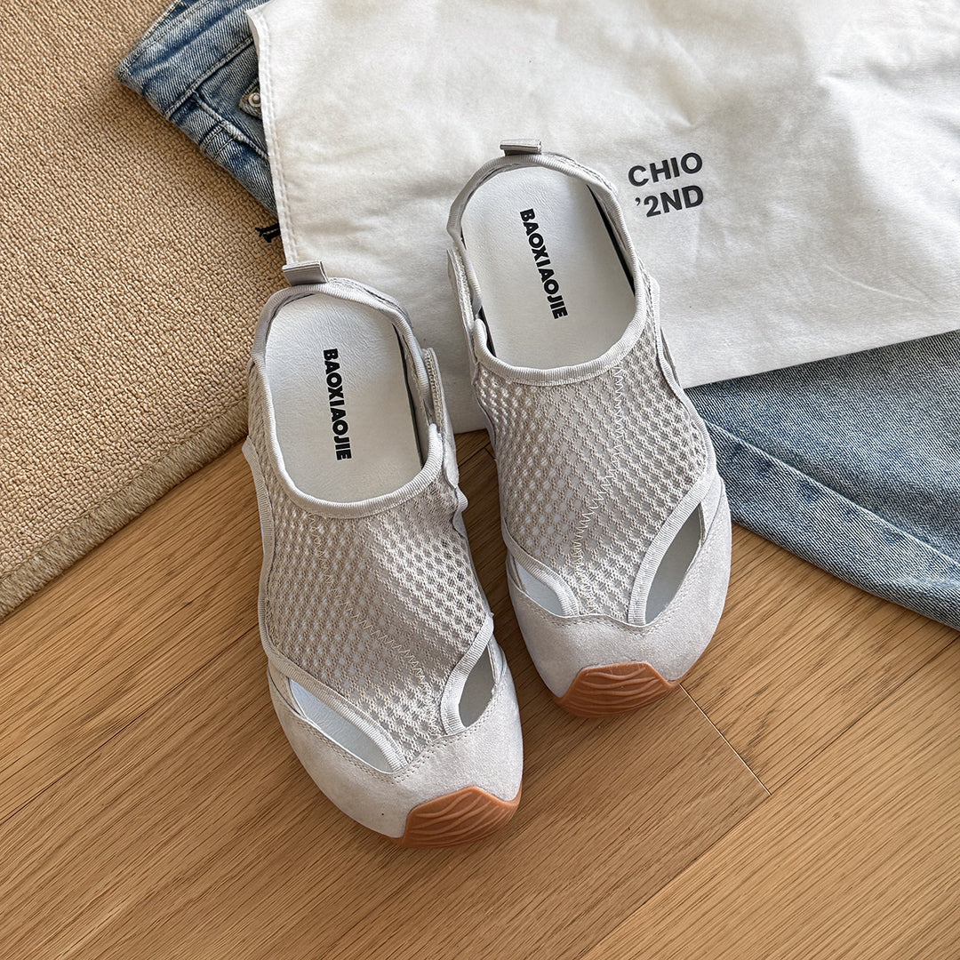 Femme åndbare Slip-On-Mesh-sneakers med støttende sål Stilla
