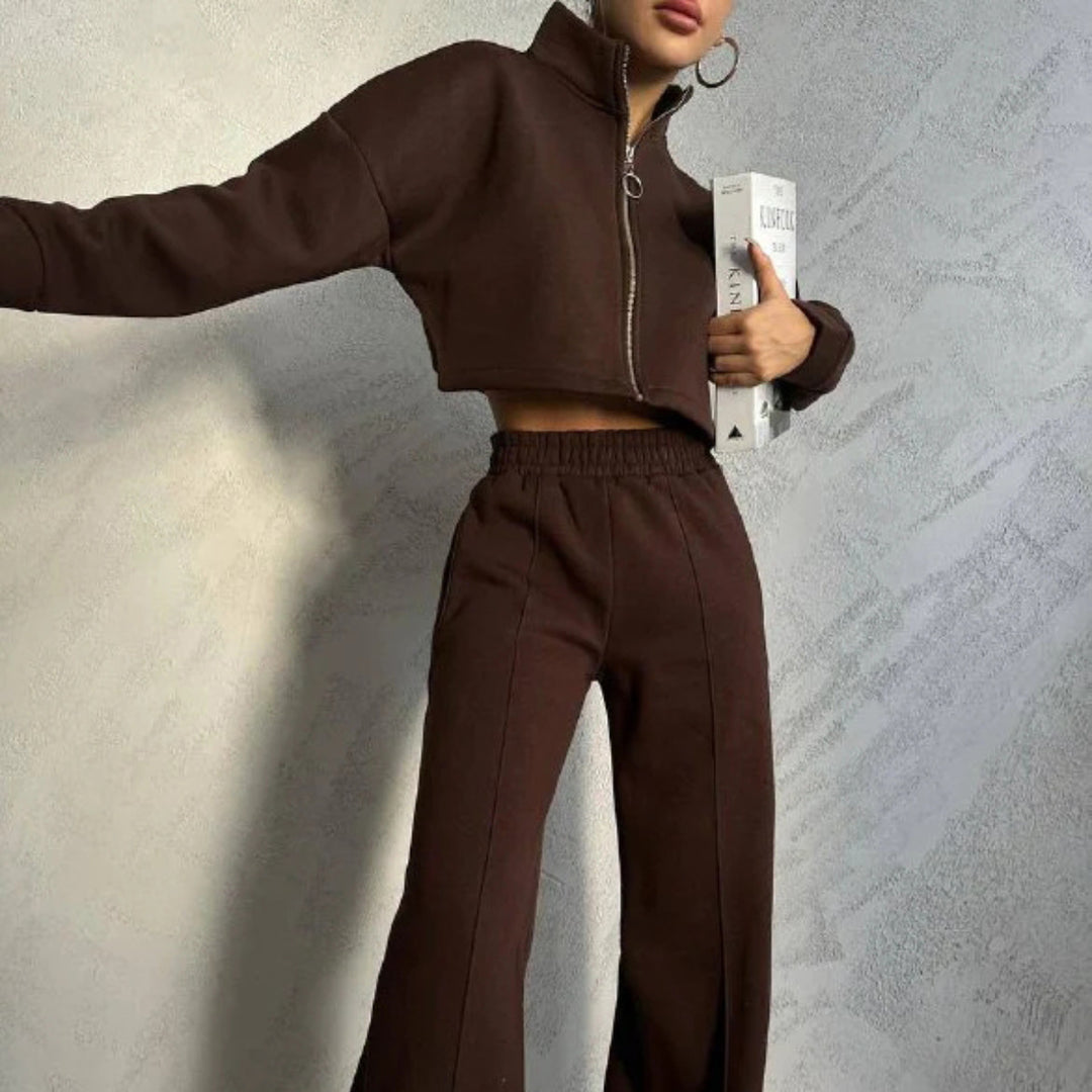 Kvindernes cropped sweatjakke Skovae