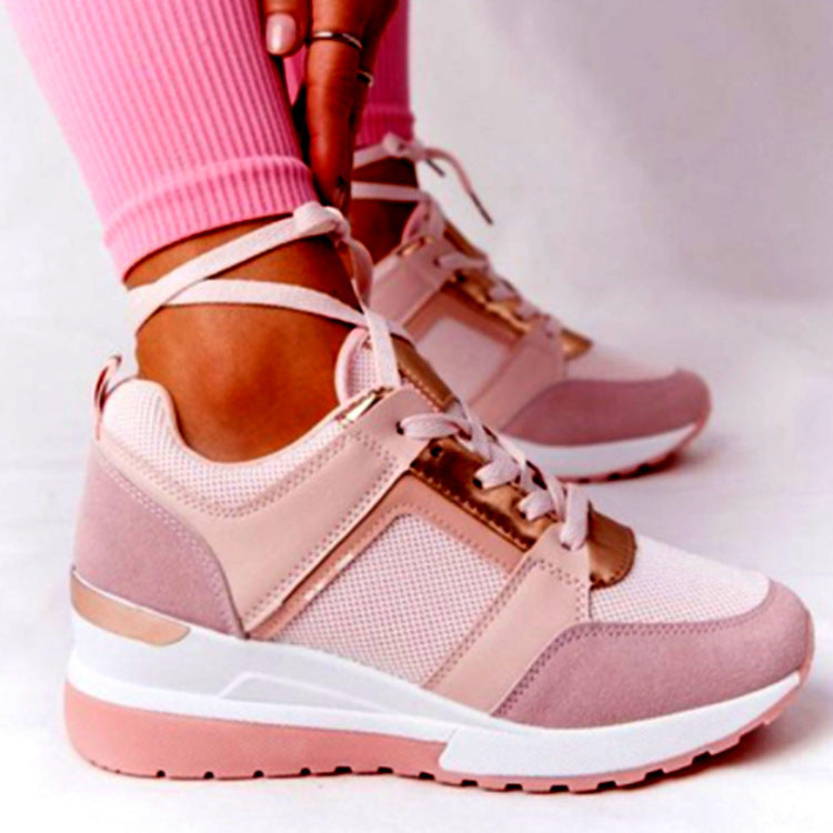 Dame Sporty High-Top Sneakers med åndbar netstruktur og modige accenter Stilla