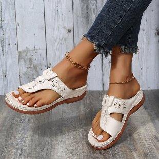 Dame Komfortable Tåsplit Sandaler med ergonomisk Såldesign Stilla