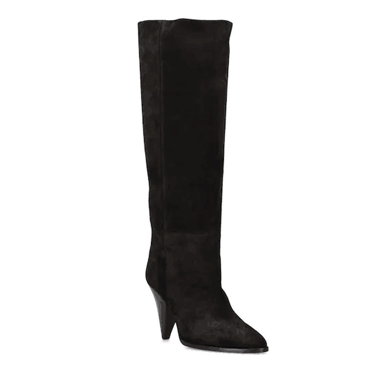 Dame Sleek Højhælede Over-the-Knee Støvler med Spidsede Tæer-Design Stilla