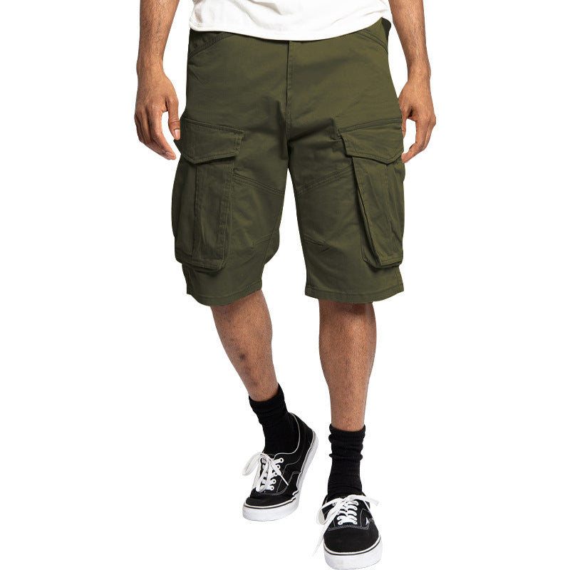 Herrer nan robuste Cargoshorts med store klaplommer og løs pasform Skovae