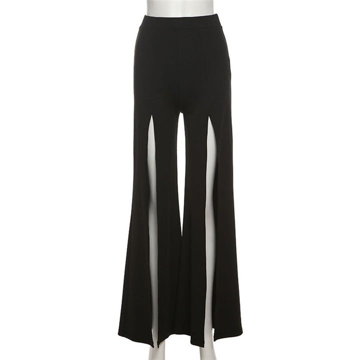 Dame elegant højtaljede culotte med sidelommer og flydende stof Stilla