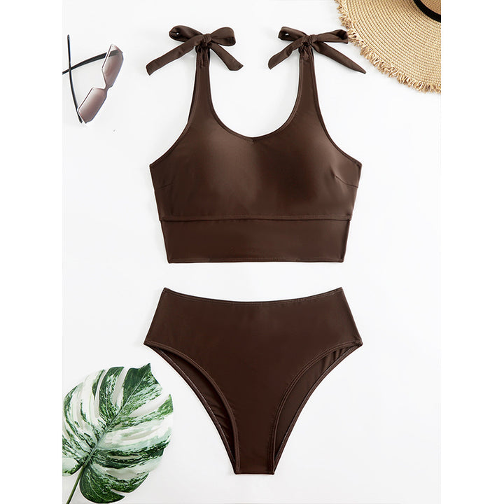 Dame Højskåret Bikini Sæt med justerbare Bindebånd Stilla