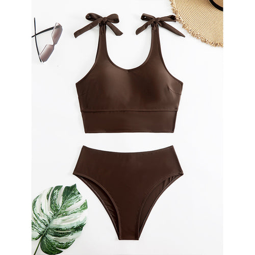 Dame Højskåret Bikini Sæt med justerbare Bindebånd Stilla