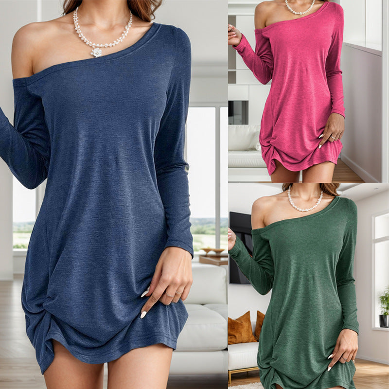 Dame asymmetrisk knude-front-top Stilla