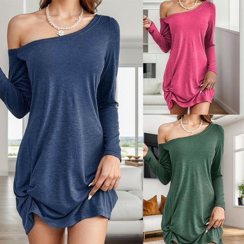 Dame asymmetrisk knude-front-top Stilla