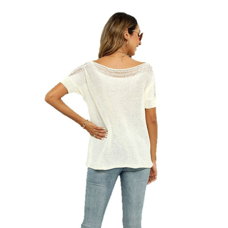 Dame Off-Shoulder Strikoverdel Stilla