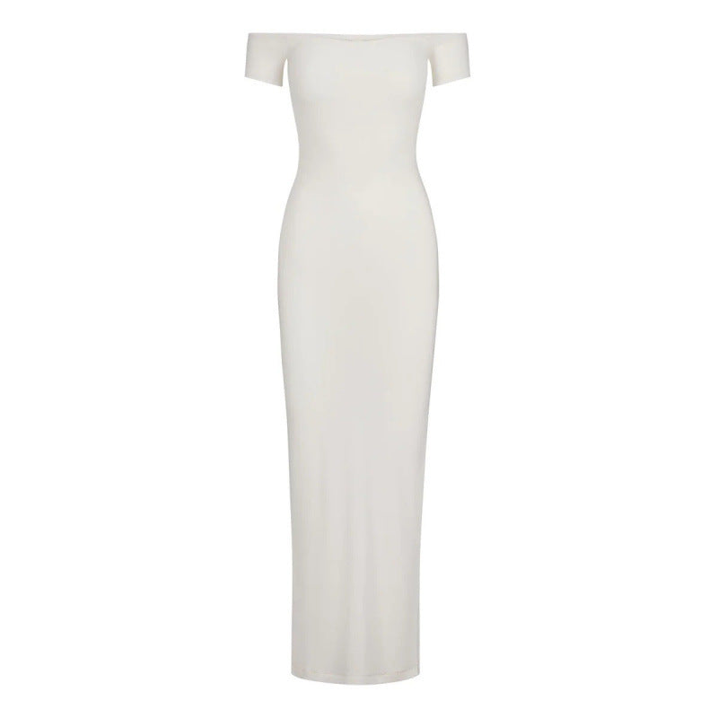 Dame Off-Shoulder Bodycon Maxi Kjole Stilla