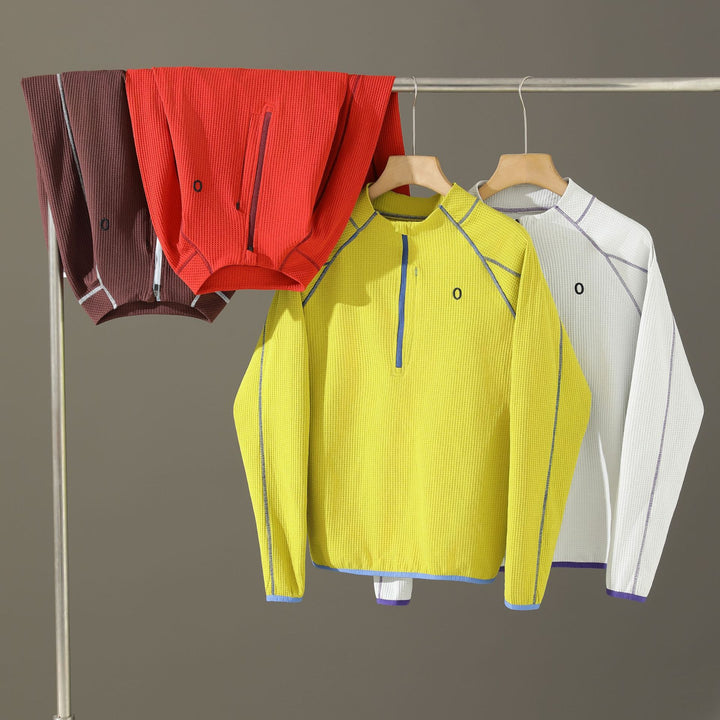Kvindernes funktionelle sweater med innovativ lynlås og struktureret overflade Stilla