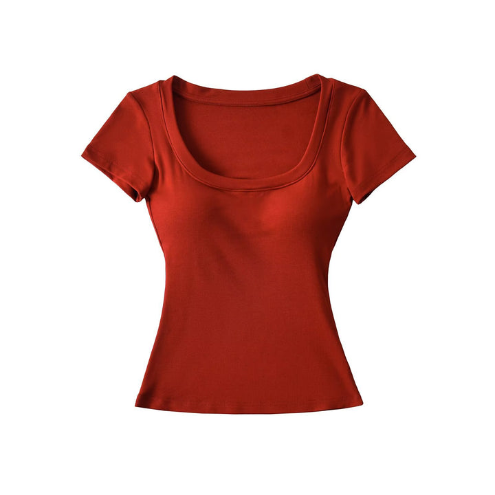 Dame figurtilpasset rundhals T-shirt lavet af kvalitetsbomuld Stilla