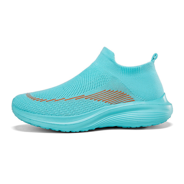 Unisex nan elastisk slip-on fritidssko med sokkelignende indgang, kontureret bølgedæmpersål og skridsikker profileret sål Skovae