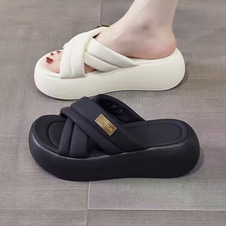 Dame Komfortable Flatform Pantoletten Stilla