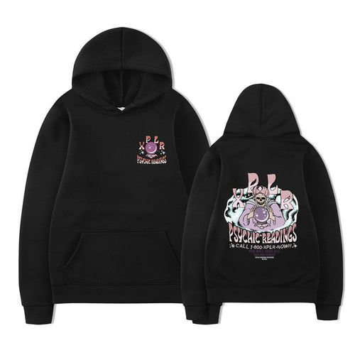 Dame hoodie med kreativ grafisk design Skovae